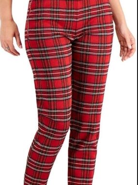 Tommy Hilfiger American Highlands Plaid Pull-On Skinny Pants - Size M